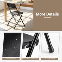 Giantex 4 Pack Folding Chairs, Portable & Foldable PP Chairs