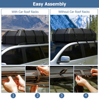 595 L Car Roof Bag with Door Hooks and Non-slip Mat