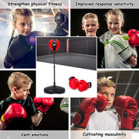 81cm-117cm Height adjustable Punching Ball Set with Large Capacity Base for Children over 3 Years