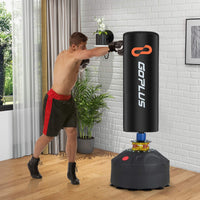 Freestanding Punching Bag, Kickboxing Bag with Stand, Suction Cup Base, 5-Layer Construction