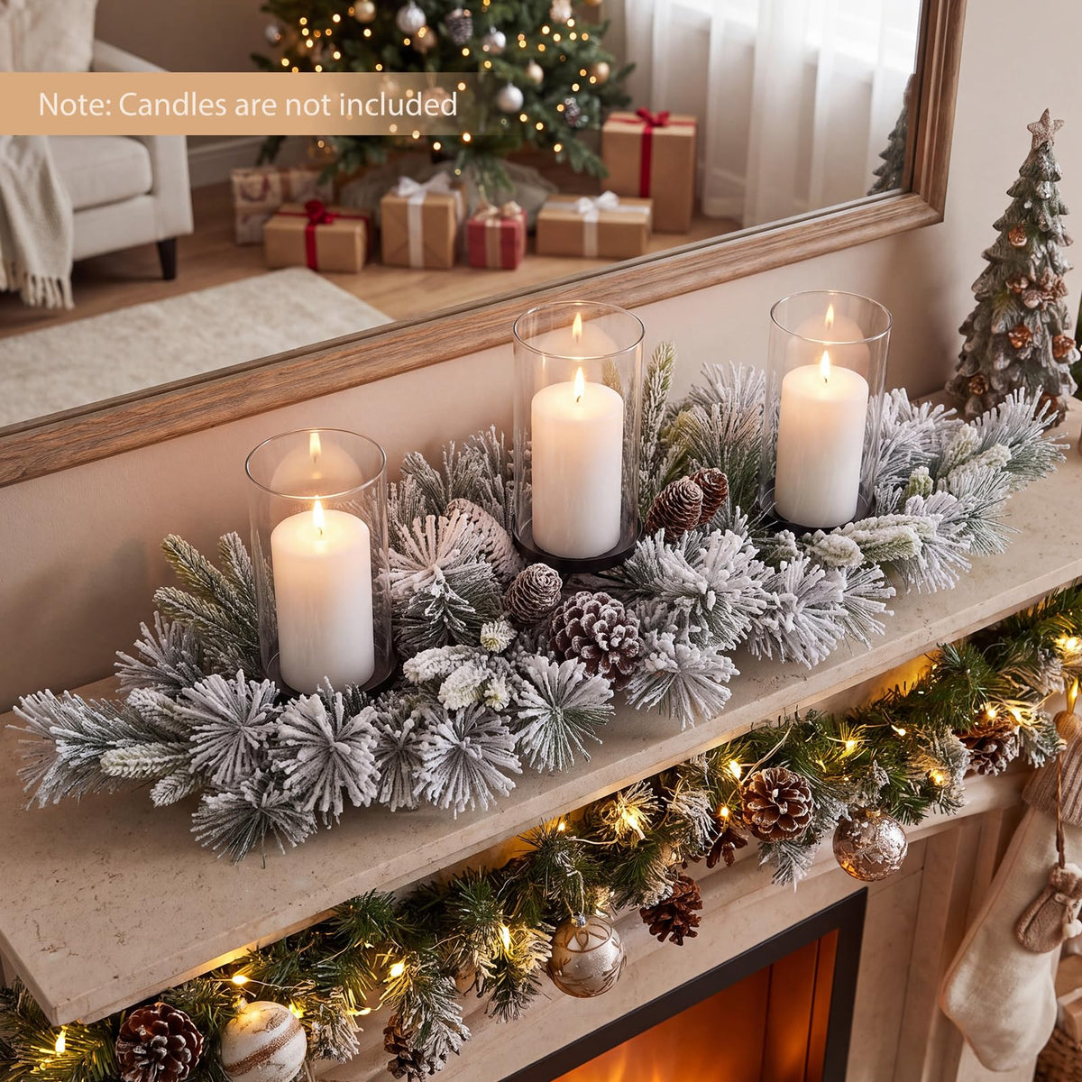 72 cm Foldable Christmas Centerpiece 3 Candle Holder