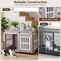 80 cm Dog Crate Furniture, Heavy Duty Indoor Wooden Dog Kennel