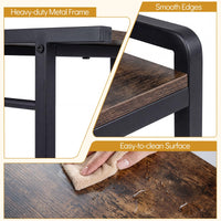 3-Tier Kitchen Rolling Cart with Power Outlets 10 S-Shaped Hooks