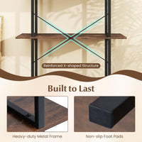 Giantex 3-Tier Bookshelf, Industrial Bookcase w/Open Shelves, Corner Display Shelf