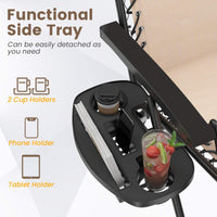 Patio Zero Gravity Lounge Chair with Cup Holder & Removable Pillow