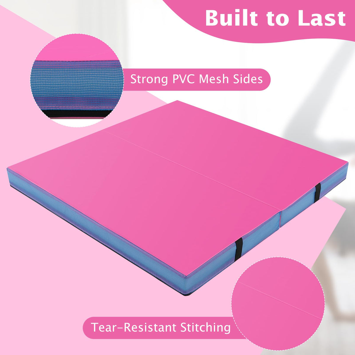 Giantex 4" Thick Folding Gymnastics Mat, 4' x 4' Tumbling Mat