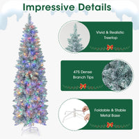 150CM/183CM Hinged Holiday Decoration Pencil Tree for Home/ Office Party Decoration