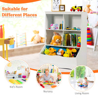 Toy Box Storage Organizer, 3-Tier Toy Storage Shelf Kids Toy Cabinet, Kids Bookshelf Display Bookcase