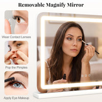 Giantex Vanity Mirror with LED Lights & Removable Magnify Mirror