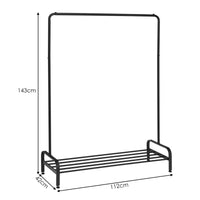 Giantex Metal Garment Rack w/ Shelf, Freestanding Cloth Rack