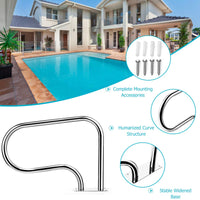 83 × 57 cm 304 Stainless Steel Swimming Pool Hand Rail