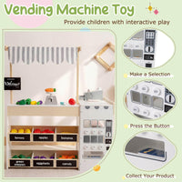 Kids Grocery Store Playset, Wooden Pretend Play Supermarket