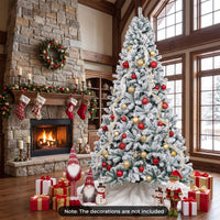 275cm Snow Flocked Artificial Christmas Tree w/PVC Branch Tips