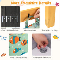 4-in-1 Kids Sand Water Activity Table with Foldable Storage Bin and Cloth Storage Bag