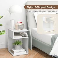 Giantex S-Shaped Side Table for Small Space