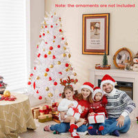 185CM Pre-Lit Artificial Christmas Tree with 11 Lighting Modes