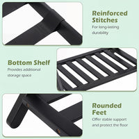 Giantex Bamboo Luggage Rack, Folding Suitcase Stand