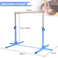 Adjustable 90CM-150CM Gymnastics Training Bar with Non-slipping Rubber Pads