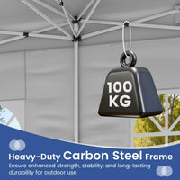 3 x 6 m Pop up Canopy Tent with 6 Sidewalls and Wheeled Bag