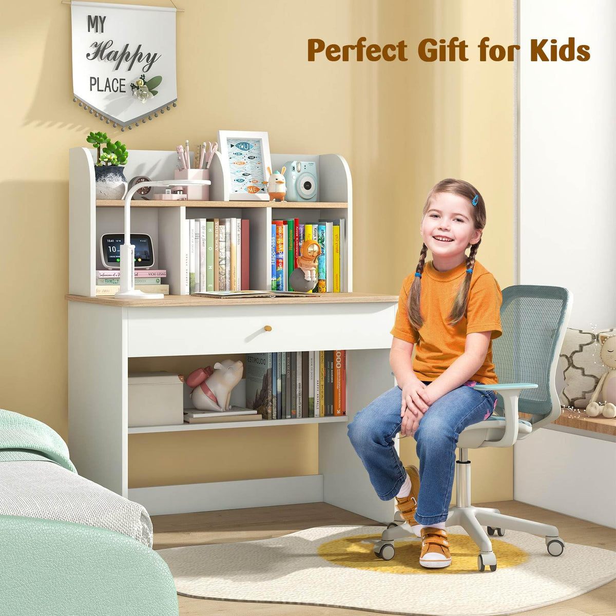 Kids Study Desk with Storage