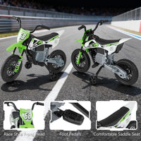 12V Kids Motorcycle with Training Wheels and Spring Suspension