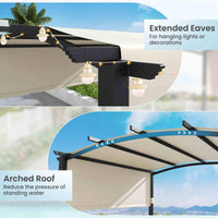 3x3M Outdoor Pergola with Retractable Sunshade Canopy