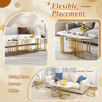 Nesting Coffee Table Set of 3, Stacking Side Tables