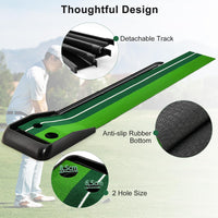 250 CM Putting Green, Premium Golf Practice Turf with Simulate Grass Turf