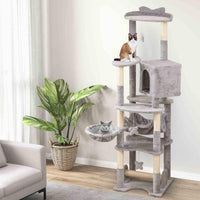 176 cm Tall Cat Tree Indoor Cat Tower Pet Furniture with Sisal Scratching Posts