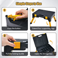 Folding Step Ladder with Wide Pedal for Kitchen
