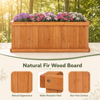 Raised Garden Bed with 4 Drainage Holes and Bottom Gaps for Vegetables Flowers Herbs