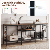 TV Stand Entertainment Center with 4 Open Storage Shelves