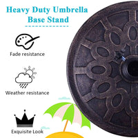 Half Round/Round Resin Umbrella Base, Outdoor Patio Umbrella Holder