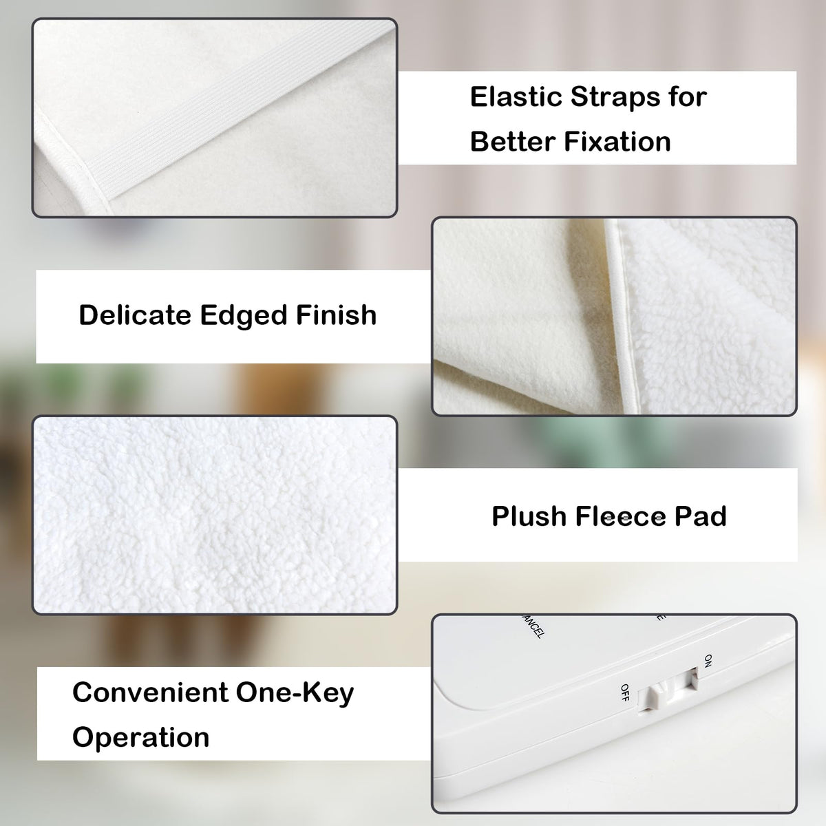 Electric Blanket Heated Mattress Pad with Overheat Auto-Off