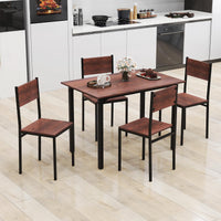 Dining Table Set for 4, Modern 5-Piece Kitchen Table & Chairs Set