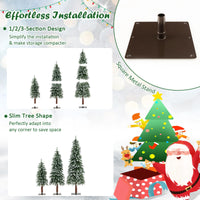 90cm/120cm/150cm Artificial Xmas Tree with PVC Branch Tips & Warm White LED Lights