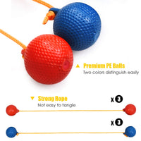 Ladder Toss Game Set with 6 PE Bolas for Leisure Play