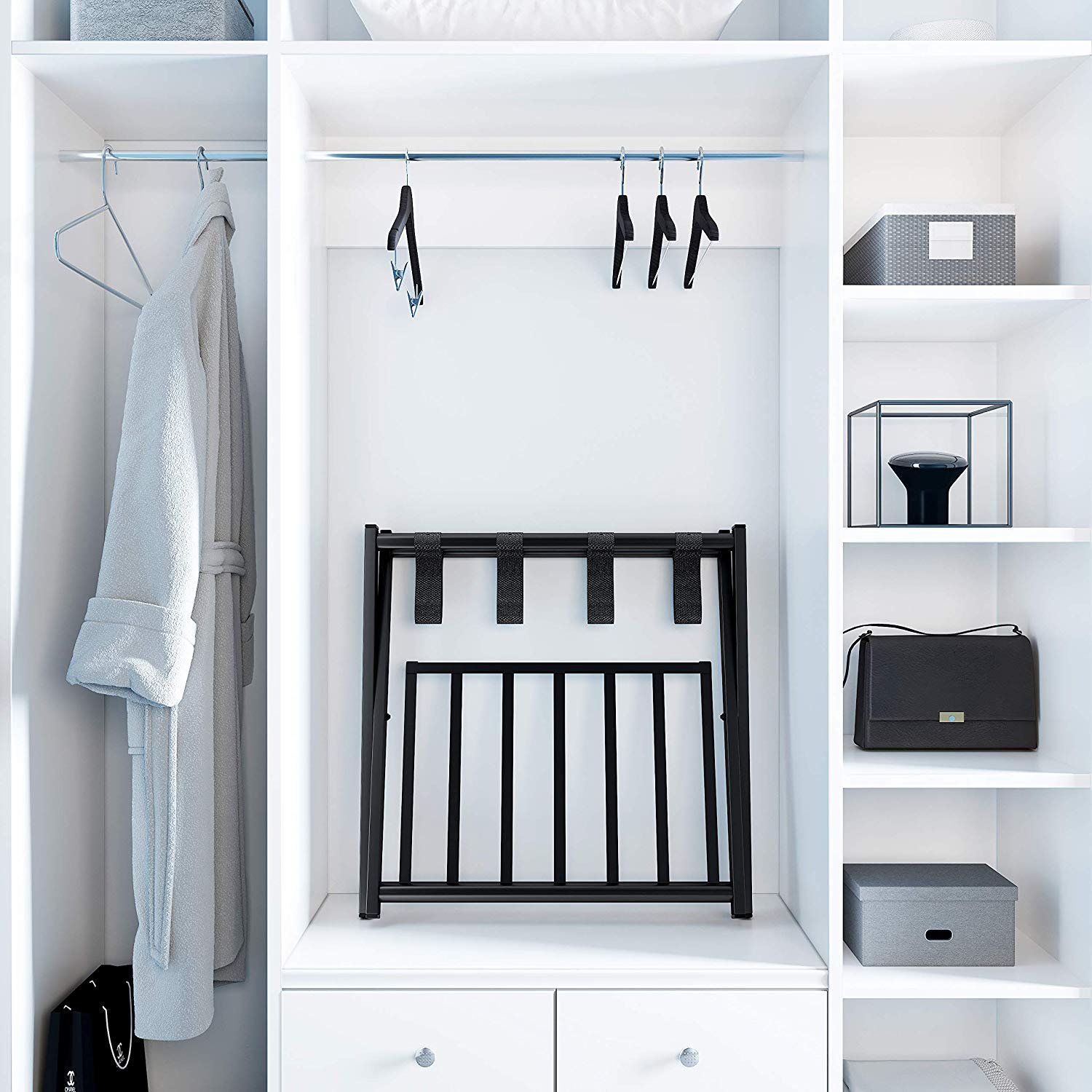 Closet luggage online rack