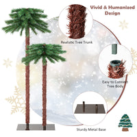 Pre-Lit Artificial Palm Tree with 100 LED Lights for Christmas