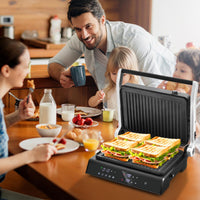 3 in 1 Indoor Grill with Nonstick Grill Plates & Removable Drip Tray