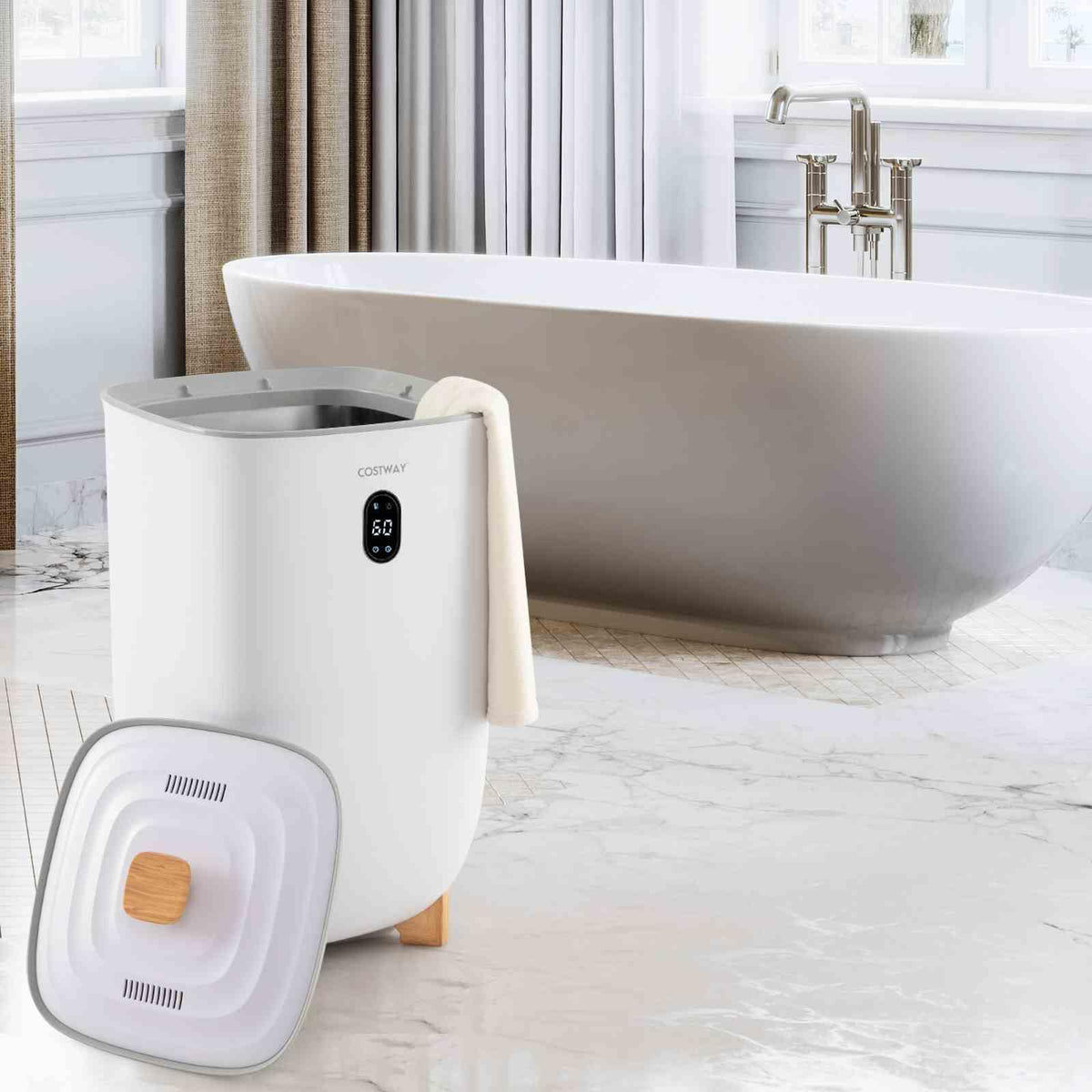 35L Large Towel Warmer Bucket with 20-90Min Timer and 2-5H Drying Mode