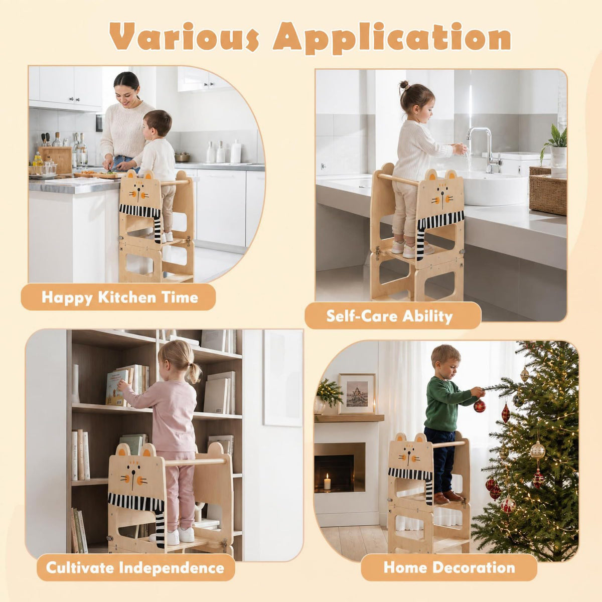 3-in-1 Toddler Kitchen Step Stool