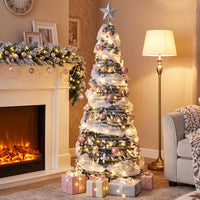 180cm Pre-Lit Pop up Christmas Tree w/ 140 LED Lights