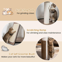 Large Cat Tree Tower with Condo Scratching Posts and Ramp for Cats