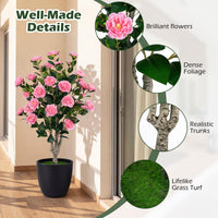 100cm Artificial Camellia Tree for Home Office or Porch Decoration