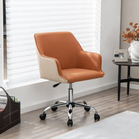 Giantex Home Office Desk Chair, PU Covered Swivel Task Chair with Adjustable Height