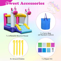 Inflatable Bounce House, 2-in-1 Kids Bouncer with Slide & Jumping Area