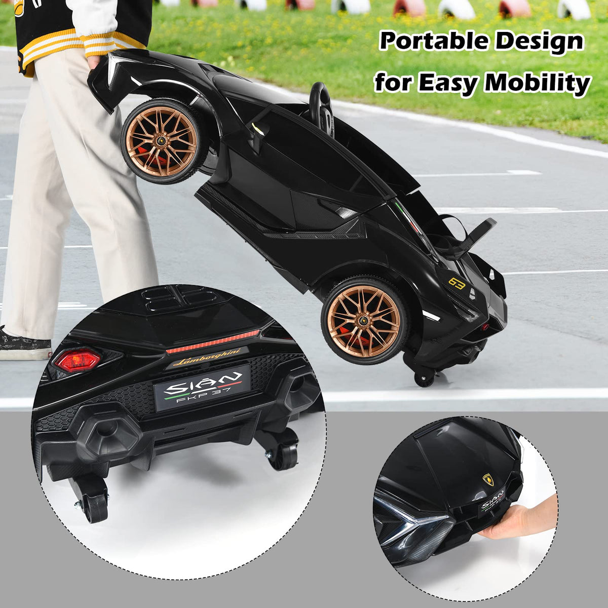 Lamborghini Licensed 12V Kids Ride On Car, Children Electric Ride-on Vehicle