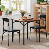 3-Piece Dining Table Set, Square Kitchen Table & 2 Chairs