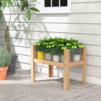 Wooden Raised Garden Bed 75cm x 46cm x 61cm Elevated Wood Planter Box with Legs